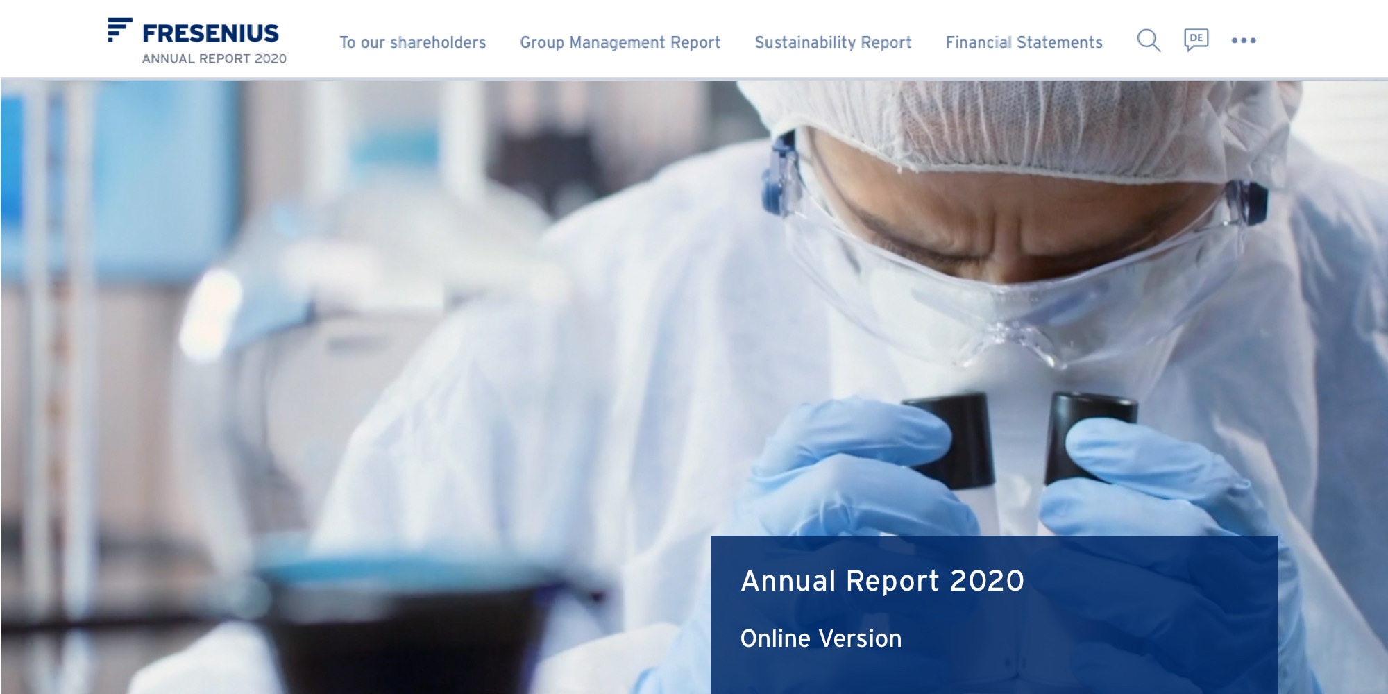 fresenius online annual report 2020 typical profit and loss statement